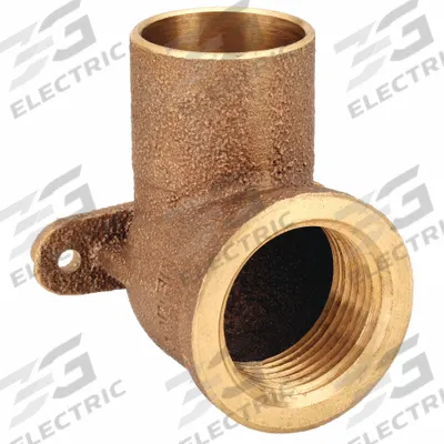NIBCO Sweat Fitting Elbow: 1 in CTS x 1 in Pipe, Cup x FNPT, Drop Ear, Bronze (MPN 70735 1) - Cast Copper & Bronze Tube Fittings
