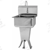 SANI-LAV Hand Sink: 41 1/2 in Overall Ht, 19 in Bowl Lg, 10 in Bowl Dp, 2 gpm Flow Rate, 18 ga (MPN 5211). Key specifications — Includes Side Splash: Side Splash Not Included; Brand: SANI-LAV.