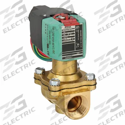 REDHAT Solenoid Valve: 2-Way, Normally Open, 3/4 in Pipe Size, 100 to 240V AC/DC - 2-Way/2-Position, Normally Open Solenoid Valves