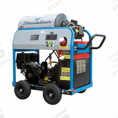 DELCO Streamliner Pressure Washer: Heavy Duty, Cart, 4,000 psi, 4 gpm - Hot Water Pressure Washers
