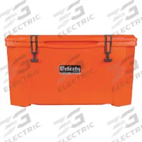 GRIZZLY COOLERS Marine Chest Cooler: Orange, 72 Cans, 60 qt Cooler Capacity, 6 day Ice Retention (MPN 4400515). Key specifications — Brand: GRIZZLY COOLERS; Drain Plug: Not Included; Wheels Included (FILTER): No.
