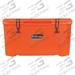 GRIZZLY COOLERS Marine Chest Cooler: Orange, 72 Cans, 60 qt Cooler Capacity, 6 day Ice Retention (MPN 4400515). Key specifications — Brand: GRIZZLY COOLERS; Drain Plug: Not Included; Wheels Included (FILTER): No.