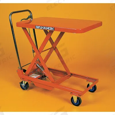 BISHAMON Scissor Lift Table: 660 lb Load Capacity, 32 in L x 19 11/16 in W - Manual Scissor-Lift Tables