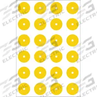 ACCUFORMNMC Gauge Marking Labels: Yellow, Polyester, 24 PK (MPN GML101YL). Key specifications — Label Color: Yellow; Label Material: Polyester.