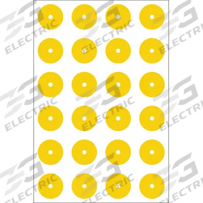 ACCUFORMNMC Gauge Marking Labels: Yellow, Polyester
