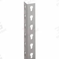 LYON Angle End Upright Post: 84 in Overall Ht, 1 1/2 in Overall Wd, Steel, 14 ga Post Gauge, Gray (MPN DDUL84). Key specifications — Finish: Powder Coated; Material: Steel; Color: Gray; Brand: LYON.