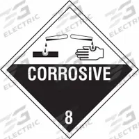 STRANCO INC DOT Container Placard: Corrosive, 10 3/4 in x 10 3/4 in, 10 3/4 in Label Ht, 10 PK (MPN DOTP-0053-V10). Key specifications — Brand: STRANCO INC; Message: Corrosive.