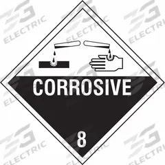 STRANCO INC DOT Container Placard: Corrosive, 10 3/4 in x 10 3/4 in, 10 3/4 in Label Ht, 10 PK (MPN DOTP-0053-V10). Key specifications — Brand: STRANCO INC; Message: Corrosive.