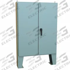 HAMMOND Electrical Enclosure: Steel, 54 in x 42 in x 9 in, NEMA 12, w/Panel, Solid Cover, Hinged (MPN 1422A8F). Key specifications — Brand: HAMMOND; Closure Method: Handle; Knockouts: Not Included.