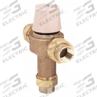 WATTS Thermostatic Mixing Valve: 1/2 in Inlet Connection Size, 1/2 in Outlet Connection Size, NPT (MPN LFMMV-M1-UT). Key specifications — attr1037830: Integral Filter Washers; attr1037827: WATTS.