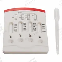 ACCUTEST Urine Drug Test Kit: 25 Tests, AMP/BAR/BZO/COC/MDMA/OPI 300/OXY/PCP/PPX/TCA/THC, No Cup (MPN DS135). Key specifications — Adulterations Detected: No; Brand: ACCUTEST; Reagents Required: No Reagants Required; Product Type: Urine Drug Test Kit; Cup Included: No Cup; Drugs Detected: AMP; Standards: FDA Cleared.