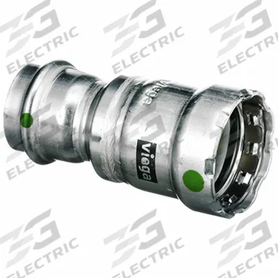 VIEGA MEGAPRESS Crimp Coupling Fitting: 1 in Pipe x 1 in Pipe Size, Press-fit x Press-fit - Potable Water Stainless Steel Press Fittings