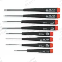 WIHA Precision Screwdriver Set: 1-10 Pieces, 8 Pieces, Hex Tip, Ergonomic Grip, Not Tether Capable (MPN 26490). Key specifications — attr1205274: WIHA; attr1205269: 1/16 in.
