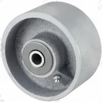 APPROVED VENDOR Caster Wheel: 4 in Wheel Dia., 2 in Wheel Wd, Iron, 1,000 lb Load Rating, Roller (MPN 26Y438). Key specifications — Includes Spanner Bushing: Included; Wheel/Tread Material: Iron; Wheel/Tread Color: Silver; Brand: APPROVED VENDOR.