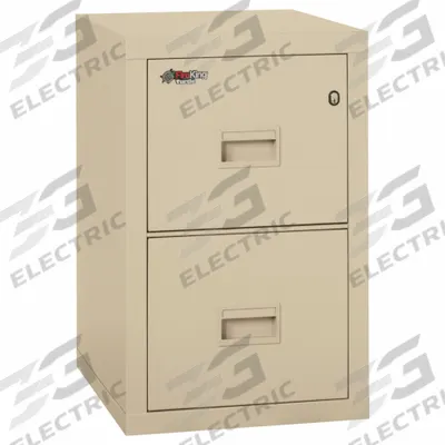 FIREKING Fire-Resistant Vertical File Cabinet: Parchment, 2 Drawers - Fire-Resistant File Cabinets