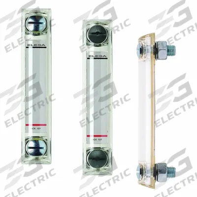 ELESA Oil Level Gauge: 291 mm Body Ht, 8 in Sight Ht, M12 Metric Male - Closed High-Pressure Oil Level Gauges
