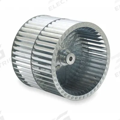 Dayton Blower Wheel: Forward-Curved, 11 in Dia, 7 3/16 in W, CW Hub End, Steel Wheel - Dual-Inlet Forward-Curved Blower Wheels