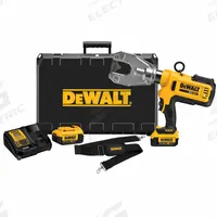 DEWALT Cordless Crimping Tool Kit: 20 V, Dieless Head, 750 kcmil Max Copper, Latching Head, DCE (MPN DCE350M2). Key specifications — attr532196: Yes; attr557685: 8 AWG; attr557684: 8 AWG; attr557683: 750 kcmil; attr557682: 750 kcmil; attr532165: 20V MAX; attr532179: Charger; attr532210: DCE.