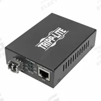 TRIPP LITE Fiber to Ethernet Media Converter: Ceiling, 2 Ports, RJ45/SFP, Multimode/Singlemode (MPN N785-P01-SFP). Key specifications — Port Type: RJ45; Mode Type: Multimode; Manufacturer Part Number: N785-P01-SFP; Brand: TRIPP LITE; Features: Supports Auto-Sensing of Network Speed; Product Type: Fiber to Ethernet Media Converter; Maximum Input Voltage: 240V AC; Mounting Location: Ceiling.