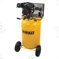 DEWALT Electric Compressor: Splash Lubricated/Synthetic Oil, 30 gal, Vertical, 1.6 hp, 120V AC (MPN DXCMLA1683066). Key specifications — attr48686: Splash Lubricated; Synthetic Oil; attr48685: 120V AC; attr48689: 4.0 cfm @ 155 psi; attr48678: 15.0 A; attr48688: Pump is shipped full of oil; attr48671: DEWALT; attr124308: Standard (75 dBA or more).