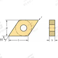 WALTER Diamond Turning Insert: DNMA443-RK7 WKK10S, DNMA150612-RK7 WKK10S (MPN 6431766). Key specifications — attr257732: DNMA443-RK7 WKK10S; attr257733: DNMA150612-RK7 WKK10S.