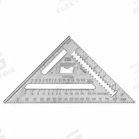 JOHNSON LEVEL Rafter Angle Square: 7/16 in Center-to-Edge Heel Wd, 1/4 in, Top, 7 in Square Size (MPN RAS-1B). Key specifications — attr936134: 1/8 in; attr936137: Degree Scale; attr948788: 1/4 in; attr934763: JOHNSON LEVEL; attr984589: Inch; attr984960: Aluminum.