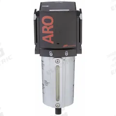 ARO Compressed Air Filter: Particulate, 3/4 in NPT, 5 micron, 216 cfm, 250 psi Max Op Pressure, 2000 (MPN F35351-410). Key specifications — attr110055: 2000; attr110008: ARO.