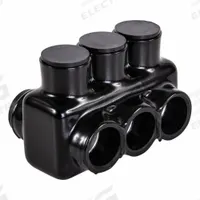 POLARIS Multitap Connector: 3 Port, Double-Sided Entry, 6 AWG – 3/0 AWG Wire Size, Black (MPN IPLD3/0-3B). Key specifications — Body Material: Aluminum; Brand: POLARIS.