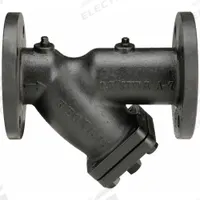 KECKLEY Y Strainer: 4 in, Flanged, Perforated, 0.0625 in Screen Size, Cast Iron, Fiber, 12 1/8 in Ht (MPN 41FFY-CI062P34-FBI-A7). Key specifications — Brand: KECKLEY; Seal Material: Fiber; Manufacturer Part Number: 41FFY-CI062P34-FBI-A7; Screen Material: 304 Stainless Steel.