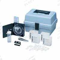 HACH Water Quality Test Kit: Iron, 0 to 1.2 mg/L Fe/0 to 2 mg/L Fe, 1.2 mg/L/2.0 mg/L, 100 Tests (MPN 2299300). Key specifications — Includes: Comparator Box; Range: 0 to 2 mg/L Fe; Sensitivity: 2.0 mg/L; Test Parameters: Iron.