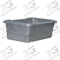 NEW AGE INDUSTRIAL Cross Stacking Tote: 25 in x 15 1/2 in x 8 3/4 in, Gray, Lid Included (MPN RGY16825). Key specifications — Nestable: Nesting Capable; Brand: NEW AGE INDUSTRIAL; Material: Plastic.