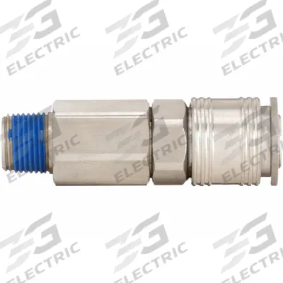SPEEDAIRE Quick Connect Hose Coupling: 3/8 in Body Size, 1/2 in Hose Fitting Size - Universal Interchange Stainless Steel Quick-Connect Air Coupling Bodies