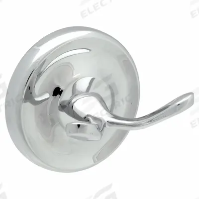 TAYMOR Bathroom Hook: 2 3/4 in x 2 1/2 in x 2 1/2 in, Zinc, Polished - Bathroom Hooks