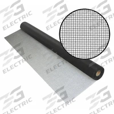 ULTRAVUE2 Replacement Screen: Polyester, Black, 18 x 18 Mesh Size, 2.5 ft Wd - Polyester Door and Window Screen
