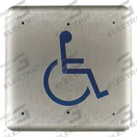 BEA Exit Push Button: 4 3/4 in Ht, 5/8 in Dp, 4 3/4 in Wd, ADA Compliant, Aluminum/Stainless Steel (MPN 10PBSLL). Key specifications — Product Type: Exit Push Button; Operation Type: Push; ADA Compliant: Yes; Brand: BEA; Color: Gray.