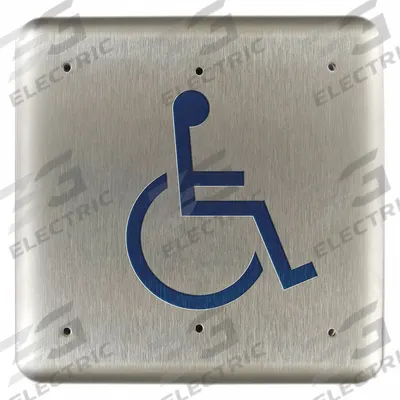 BEA Exit Push Button: 4 3/4 in Ht, 5/8 in Dp, 4 3/4 in Wd, ADA Compliant - Push-to-Exit Buttons