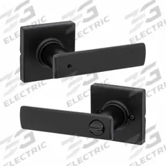 KWIKSET Door Lever Lockset: Privacy Lever Locksets, ADA Compliant (MPN 300BRNL-SQT-514-6AL-RCS). Key specifications — Ligature Resistance: Not Ligature-Resistant; Brand: KWIKSET; Lockset Function ANSI Code: F76; Visual Indicator Message: No Message; Lockset Style: Rose; ADA Compliant: Yes; Finish: Black Painted : Zinc.
