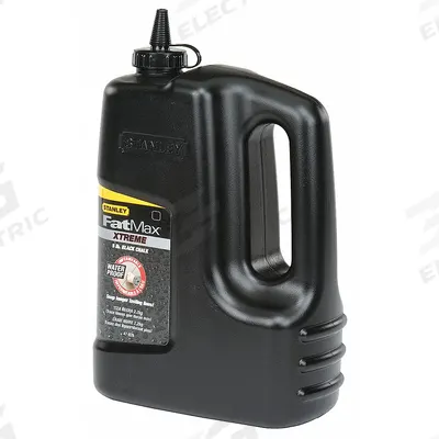 STANLEY Marking Chalk: Black, Permanent, 5 lb Size, Waterproof, Bottle - Waterproof Permanent Marking Chalks