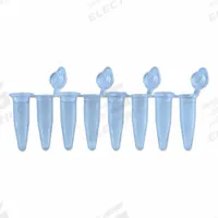 APPROVED VENDOR PCR Strip: PCR Strip, Polypropylene, 0.2 mL Capacity - mL, 0.01 fl oz Capacity - oz (MPN P3010-A-B). Key specifications — Brand: APPROVED VENDOR; Graduated: No; Closure Color: Blue; Includes: Attached Individual Flat Caps; Includes Closure: Yes; Body Color: Blue; Bottom Shape: Conical; Body Material: Polypropylene.