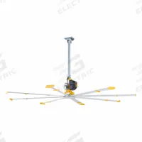 BIG ASS FANS Ceiling Fan: 183,612 cfm Airflow, 18 ft Blade Dia, Variable Speeds, 208V AC, Yellow (MPN F-PFX4-1803S34). Key specifications — Voltage: 208V AC; Light Kit: No; Series: Powerfoil; Number of Speeds: Variable; Phase: Three; Brand: BIG ASS FANS.