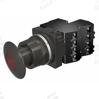 SIEMENS Mushroom Head Push Button: Illuminated, Mushroom Head Profile, Metallic, 30 mm, 2NC (MPN 52BP2E2G). Key specifications — Brand: SIEMENS; Action: Maintained; Series: Class 52; Terminal Connection: Pressure Plate; Push Button Material Type: Metallic.