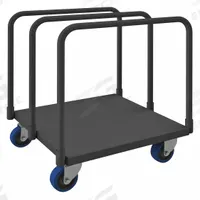 APPROVED VENDOR Panel Truck: 2,000 lb, Gray, 31 1/2 in L x 28 1/2 in W x 34 in H Deck, 3 Rails (MPN PM-2831-SD-95). Key specifications — Color: Gray; Caster/Wheel Configuration: (4) Swivel; Brand: APPROVED VENDOR.