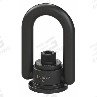 ADB HOIST RINGS Hoist Ring: Pivot/Swivel, Black Oxide-Coated Steel, 1 1/4"-7 - High-Strength Forged Pivot & Rotate Hoist RIngs