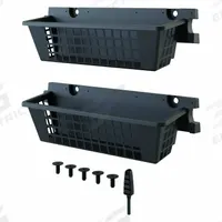 SUNCAST Basket Storage Accessory: 25 in x 7 1/4 in x 7 in, Black, Resin, 2 Shelves, (5) EZ Bolts (MPN BMSBSKT2PK). Key specifications — Compatible Brand and Series: Suncast; Brand: SUNCAST; Product Type: Storage Shed Basket; Material: Resin; Finish: Unfinished; Includes Mounting Hardware: Yes; Includes: (5) EZ Bolts.