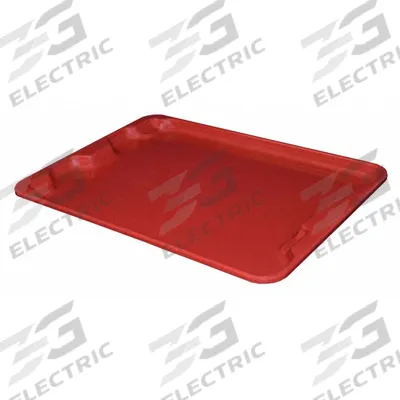 TOTELINE Lid: 27 1/2 in x 20 in, Red, Fiberglass - Lids for Extreme-Temperature Stacking & Nesting Totes
