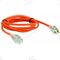 APPROVED VENDOR Extension Cord: Outdoor Use, 10 ft Lg, Outlet, 5-15P, 16/3, SJTW, Orange, 125V AC (MPN 3EA97). Key specifications — Brand: APPROVED VENDOR; Temperature Rating: -40° to 167°F; NEMA Plug Configuration: 5-15P.