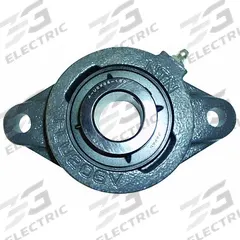 NTN 2 Bolt Flange Bearing: Radial Ball, 2 in Bore, Cast Iron, Set Screws, 8 17/32 in Lg, Rhombus (MPN UCFLU-2MFG1). Key specifications — Bore Type: Cylindrical; Brand: NTN; Lubricant Material: NLGI #3 Equivalent; Mounting Bolt Size: 5/8 in; System of Measurement: Inch.