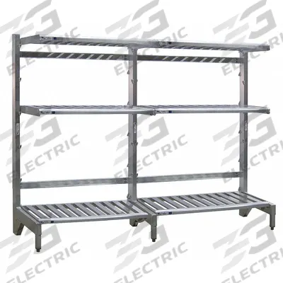 NEW AGE INDUSTRIAL Cantilever Rack: 72 in x 27 in x 72 in, 3 Shelves - Lightweight Corrosion-Resistant Cantilever Shelving