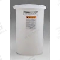 SNYDER INDUSTRIES Storage Tank: Single Wall, Vertical, 30 gal, Open Top, 3/16 in Wall Thick, HDPE (MPN 1000100N97203). Key specifications — Construction Material: HDPE; Brand: SNYDER INDUSTRIES.