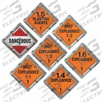 JJ KELLER DOT Container Placard: Various DOT Classes, 13 3/4 in x 13 3/4 in, 13 3/4 in Label Ht (MPN 9016). Key specifications — Brand: JJ KELLER; Message: Various DOT Classes.